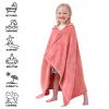 Hiturbo Kids Hooded Bath Towel: Soft Fleece Towel Blanket Cartoon Animal - Pool Beach Towels Wrap 50"x30" for Boys Girls 3-12 Yrs (Pink Rabbit) view 4