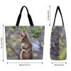 Generic Wild Animal Squirrel Tote Bag for Women Polyester Shoulder Bag Engagement Wedding Party Honeymoon Beach Bag Gift for Her, Bride, Mom, 40x40x16cm, Style-9 view 2