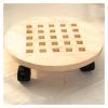 AIDNZYGDH Wooden Vase Base Wooden Vase Base Flower Pot Tray Universal Wheel Movable Round Flower Pot Stand Flower Pot Base with Roller Thickening Wooden Vase Stand (Color : C) view 1