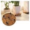 AIDNZYGDH Wooden Vase Base Wooden Vase Base Flower Pot Tray Universal Wheel Movable Round Flower Pot Stand Flower Pot Base with Roller Thickening Wooden Vase Stand (Color : C) view 3