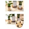 AIDNZYGDH Wooden Vase Base Wooden Vase Base Flower Pot Tray Universal Wheel Movable Round Flower Pot Stand Flower Pot Base with Roller Thickening Wooden Vase Stand (Color : C) view 4