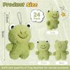 HyDren 24 Pcs Valentine Day Funny Frog Gifts Plush Keychains Bulk 4.7 Inch Cute Soft Stuffed Animal Backpack Charm Pendant for Classroom Office Students Employee Volunteer Birthday Party Favors view 2