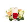 CNCEST Artificial Floral Wreaths, Candles Wreaths Handmade, 10Pcs Floral Wreaths for Indoor and Outdoor Home, Wedding, Party Decorations (Red, Champagne, Cream) view 1