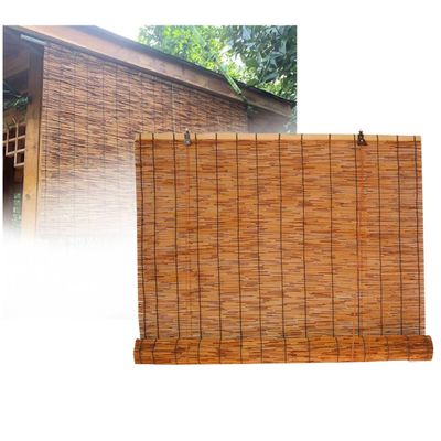 ADafeg Outdoor Bamboo Roller Shades Bamboo Curtain, Wide 23"" 58"" 34"" 55"" 72"" Bamboo Light Filtering Roller Shades Cordless, for Patio Bamboo Window