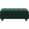 Belffin Large Storage Ottoman Module for Modular Sectional Sofa Green view 1