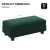 Belffin Large Storage Ottoman Module for Modular Sectional Sofa Green view 3