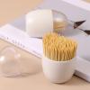 Toothpick Holder, Toothpick Dispenser Toothpick Storage Box White Magnetic Toothpick Holder Unique Home Design Decoration for Kitchen view 3
