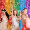 Rainbow Tinsel Backdrop Foil Fringe Curtains, 2 Pack Party Decor view 3
