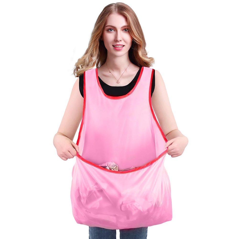 1/2 Clothes Drying Apron - Laundry Drying Apron Waterproof, Sleeveless Laundry Apron | Portable Drying Clothes Apron, Gardening Drying Apron Women for Laundry Cooking Gardening (Oxford Cloth)