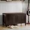 SIMPLIHOME Connaught Storage Bench - 36 inch Wide Solid Wood Small Trunk Bench in Chestnut Brown, Traditional Bench for Entryway with Lift-Up Lid and Dual Hidden Compartments view 2
