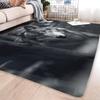 QZLFCAI Fierce Wolf Gaze Area Rug - Bedroom, Living Room, Playroom - 36 * 24 inches, Grey, Modern Art Animal Print Pattern, Soft, Comfortable view 2