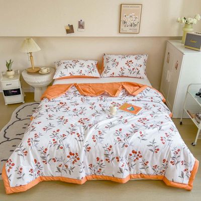 Oversized Bedspreads & Coverlets Bedding Quilt Set Lightweight Queen King Size Washed Cotton Summer Reversible Air Conditioner Quilt 1-Piece Summer Quilt For All Season ( Color : 7# , Size : 180*200cm