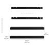 MELANNCO Black Pole Mount Chunky Shelves, Hardware and Instructions Included, Set of 2 23.6x5.7x1.5 Inch view 3