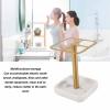 SIXRUN Toothbrush Holder Rustproof 304 Stainless Steel Toothpaste Storage Stand 3 Slots Space Saving Toothpaste Organizer for Bathroom Toothpaste Storage Stand (Gold) view 2