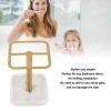 SIXRUN Toothbrush Holder Rustproof 304 Stainless Steel Toothpaste Storage Stand 3 Slots Space Saving Toothpaste Organizer for Bathroom Toothpaste Storage Stand (Gold) view 3