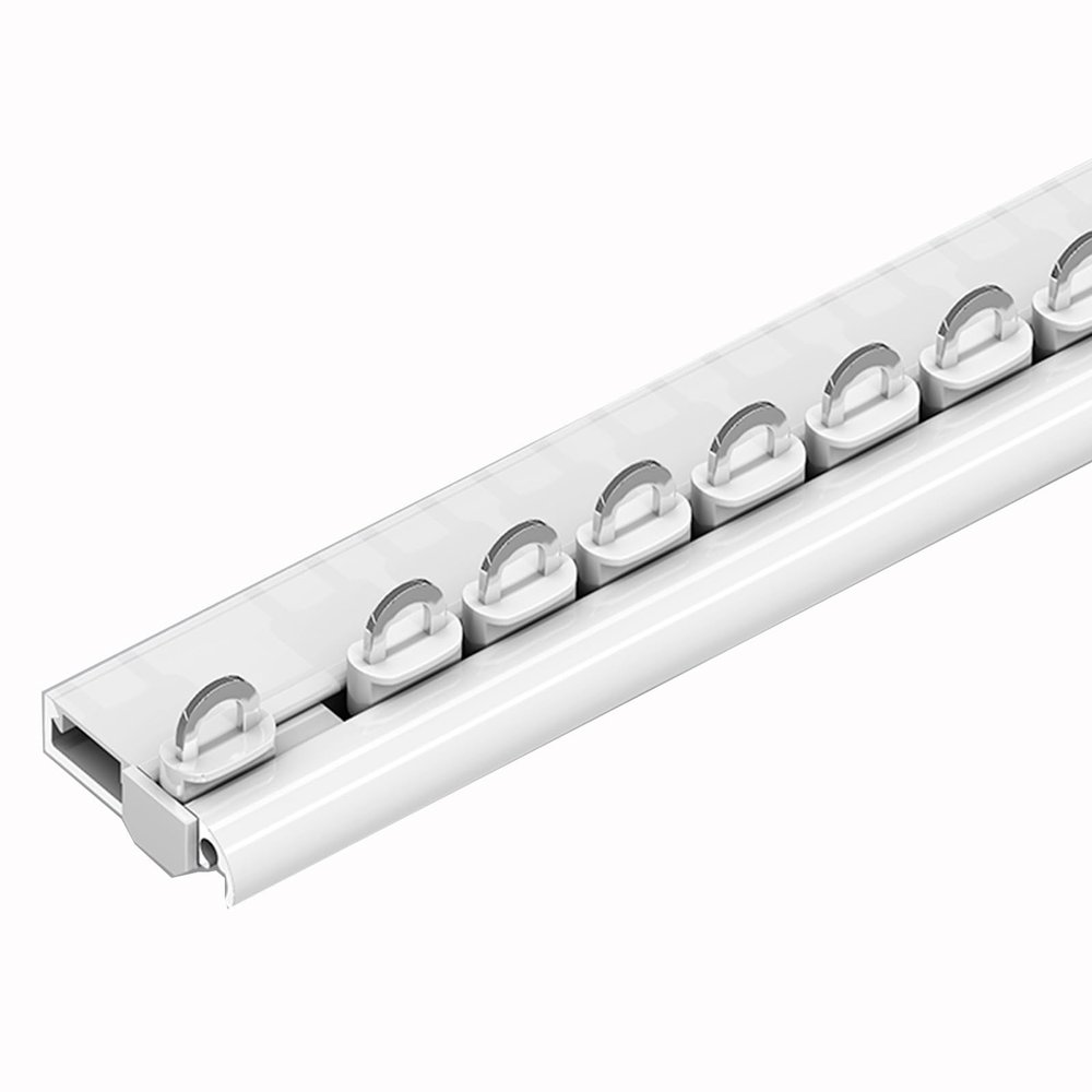 TZUFA Ceiling Curtain Track 1m-5m Curtain Rod Aluminium Room Divider Ultra-Thin Curtain Rail for Bay Windows,RV,Living Room,Bedroom (Color : White, Size : 1.1m/3.6ft)