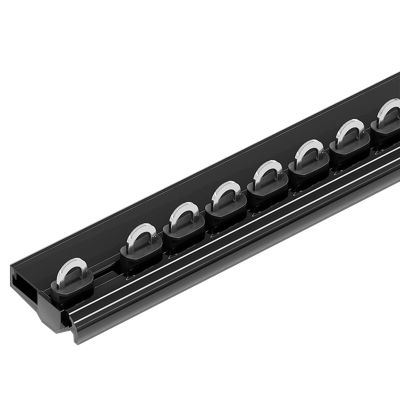 TZUFA Ceiling Curtain Track 1m-5m Curtain Rod Aluminium Room Divider Ultra-Thin Curtain Rail for Bay Windows,RV,Living Room,Bedroom (Color : Black, Size : 4m/13.1ft)