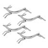 SIXRUN 4PCS Cutlery Rest Silver Chopstick Stand Electroplated Polished Zinc Alloy Animal Shape Versatile Holder Rack for Fork Spoon Chopstick Holder Rack (Deer) view 1