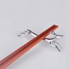 SIXRUN 4PCS Cutlery Rest Silver Chopstick Stand Electroplated Polished Zinc Alloy Animal Shape Versatile Holder Rack for Fork Spoon Chopstick Holder Rack (Deer) view 2