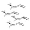 SIXRUN 4PCS Cutlery Rest Silver Chopstick Stand Electroplated Polished Zinc Alloy Animal Shape Versatile Holder Rack for Fork Spoon Chopstick Holder Rack (Deer) view 4