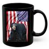 American Themed Design With Spectacled Bear Coffee Mug Black Ceramic 11oz Wild Animal Lover Gifts view 1