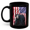 American Themed Design With Spectacled Bear Coffee Mug Black Ceramic 11oz Wild Animal Lover Gifts view 2