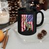 American Themed Design With Brachiosaurus Dinosaur Coffee Mug Black Ceramic 11oz Wild Animal Lover Gifts view 3