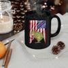 American Themed Design With Owl Parrot Kakapo Bird Coffee Mug Black Ceramic 11oz Wild Animal Lover Gifts view 3