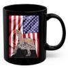 American Themed Design With Black Breasted Leaf Turtle Coffee Mug Black Ceramic 11oz Wild Animal Lover Gifts view 1