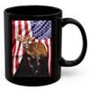 American Themed Design With Bongo Antelope Coffee Mug Black Ceramic 11oz Wild Animal Lover Gifts view 1