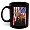 American Themed Design With Bongo Antelope Coffee Mug Black Ceramic 11oz Wild Animal Lover Gifts view 2
