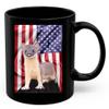 American Themed Design With Weasel Coffee Mug Black Ceramic 11oz Wild Animal Lover Gifts view 1