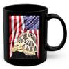 American Themed Design With Burmese Star Tortoise Coffee Mug Black Ceramic 11oz Wild Animal Lover Gifts view 1