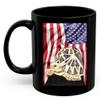 American Themed Design With Burmese Star Tortoise Coffee Mug Black Ceramic 11oz Wild Animal Lover Gifts view 2