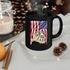 American Themed Design With Burmese Star Tortoise Coffee Mug Black Ceramic 11oz Wild Animal Lover Gifts view 3