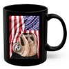American Themed Design With Sloth Hanging Coffee Mug Black Ceramic 11oz Wild Animal Lover Gifts view 1