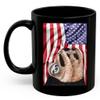 American Themed Design With Sloth Hanging Coffee Mug Black Ceramic 11oz Wild Animal Lover Gifts view 2