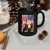 American Themed Design With Waving Monkey Coffee Mug Black Ceramic 11oz Wild Animal Lover Gifts view 3
