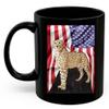 American Themed Design With Cheetah Standing Coffee Mug Black Ceramic 11oz Wild Animal Lover Gifts view 2