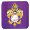 212 Main Tiger Fleur De Lis Baseball Foam Coasters - Set 4, 3.5 x 3.5 in. view 1