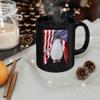American Themed Design With Little Penguin Coffee Mug Black Ceramic 11oz Wild Animal Lover Gifts view 3