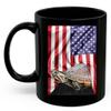 American Themed Design With Striped Mud Turtle Coffee Mug Black Ceramic 11oz Wild Animal Lover Gifts view 2