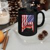 American Themed Design With Halloween Moon Red Land Crab Coffee Mug Black Ceramic 11oz Wild Animal Lover Gifts view 3