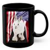American Themed Design With Snowshoe Hare Coffee Mug Black Ceramic 11oz Wild Animal Lover Gifts view 1