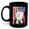 American Themed Design With Snowshoe Hare Coffee Mug Black Ceramic 11oz Wild Animal Lover Gifts view 2