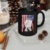 American Themed Design With Snowshoe Hare Coffee Mug Black Ceramic 11oz Wild Animal Lover Gifts view 3