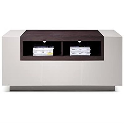 212 Main - JandM Furniture TV Table - Grey Gloss & Brown Oak