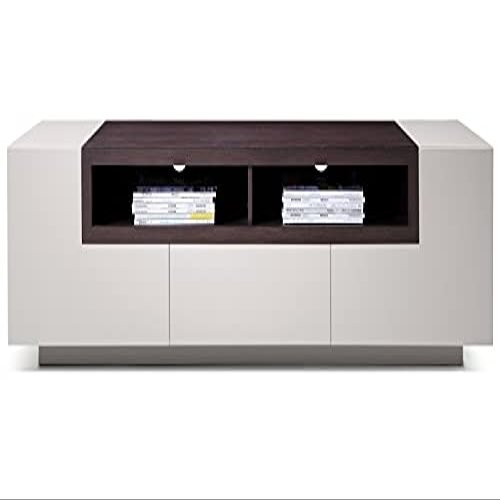 212 Main - JandM Furniture TV Table - Grey Gloss & Brown Oak