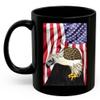 American Themed Design With Great Philippine Eagle Coffee Mug Black Ceramic 11oz Wild Animal Lover Gifts view 2