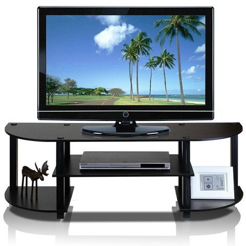 212 Main - Turn-S-Tube Wide TV Entertainment Center - 15.9 x 47.25 x 13.4 Inches Espresso & Black